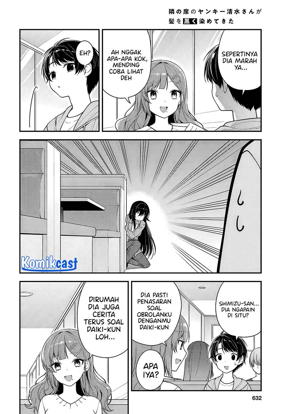 Tonari no Seki no Yankee Shimizu-san ga Kami o Kuroku Sometekita Chap 5 - Next Chap 6