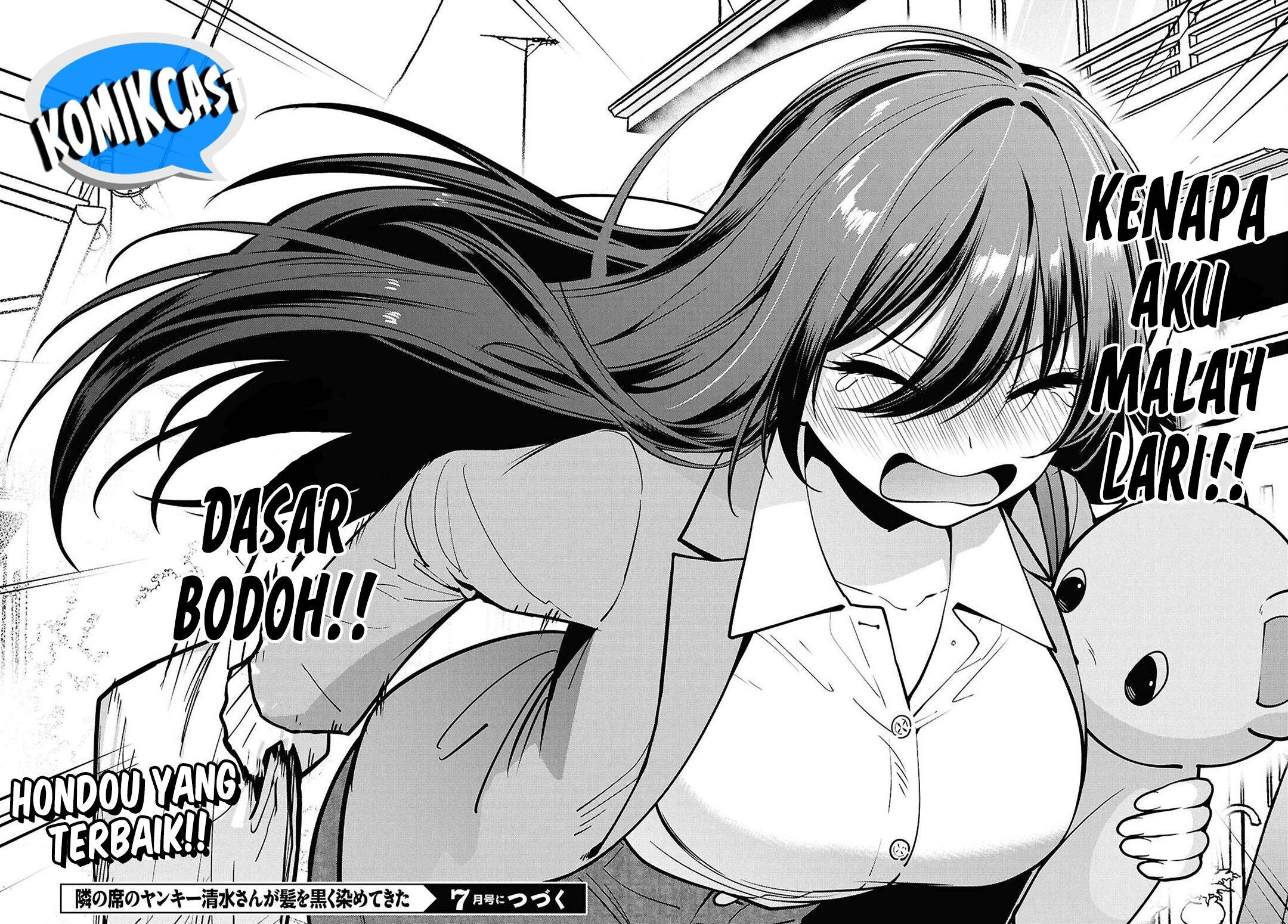 Tonari no Seki no Yankee Shimizu-san ga Kami o Kuroku Sometekita Chap 8 - Next Chap 9