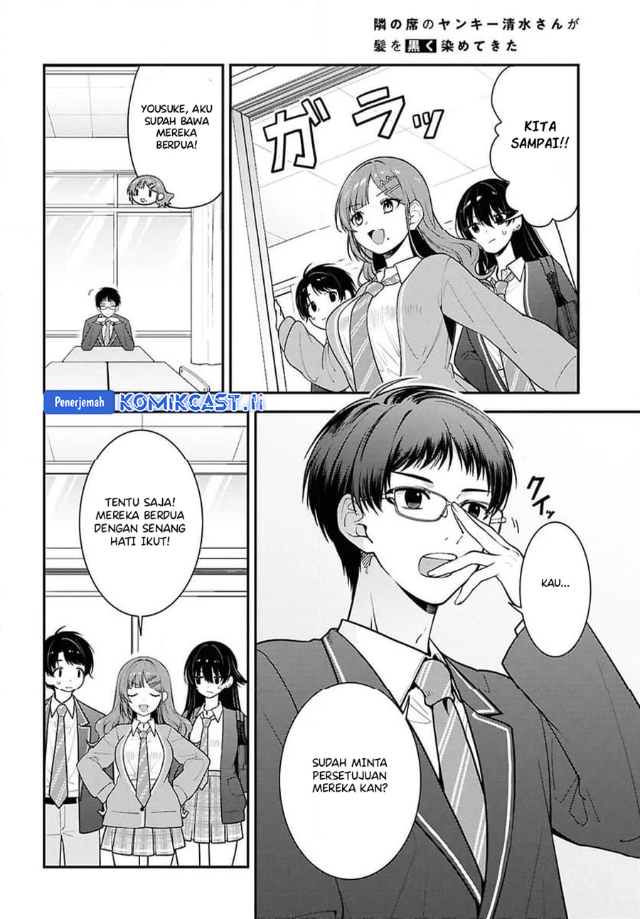 Tonari no Seki no Yankee Shimizu-san ga Kami o Kuroku Sometekita Chap 10 - Next Chap 11