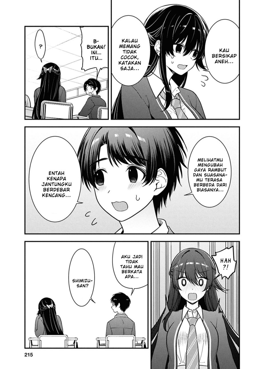 Tonari no Seki no Yankee Shimizu-san ga Kami o Kuroku Sometekita Chap 11 - Next Chap 12