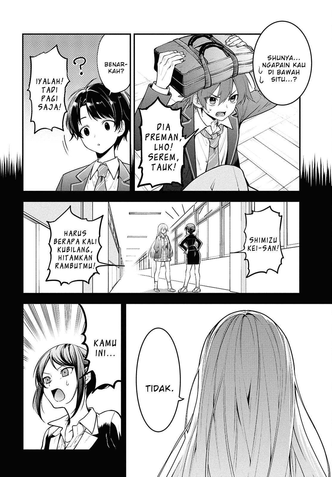 Tonari no Seki no Yankee Shimizu-san ga Kami o Kuroku Sometekita Chap 1 - Next Chap 2