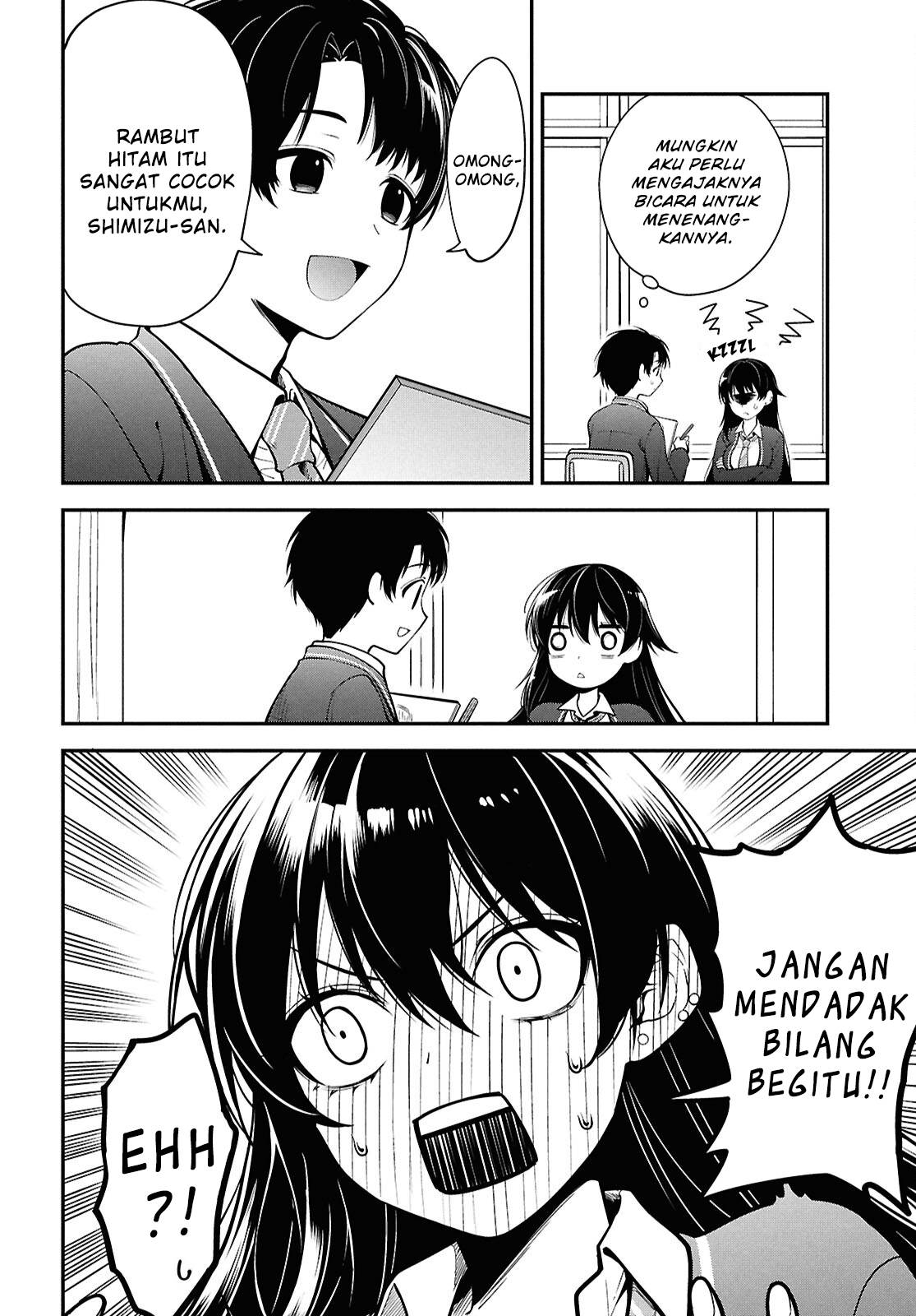 Tonari no Seki no Yankee Shimizu-san ga Kami o Kuroku Sometekita Chap 1 - Next Chap 2