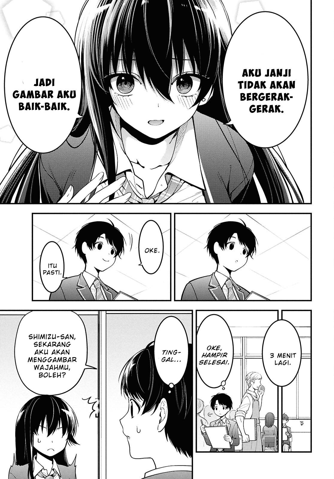 Tonari no Seki no Yankee Shimizu-san ga Kami o Kuroku Sometekita Chap 1 - Next Chap 2