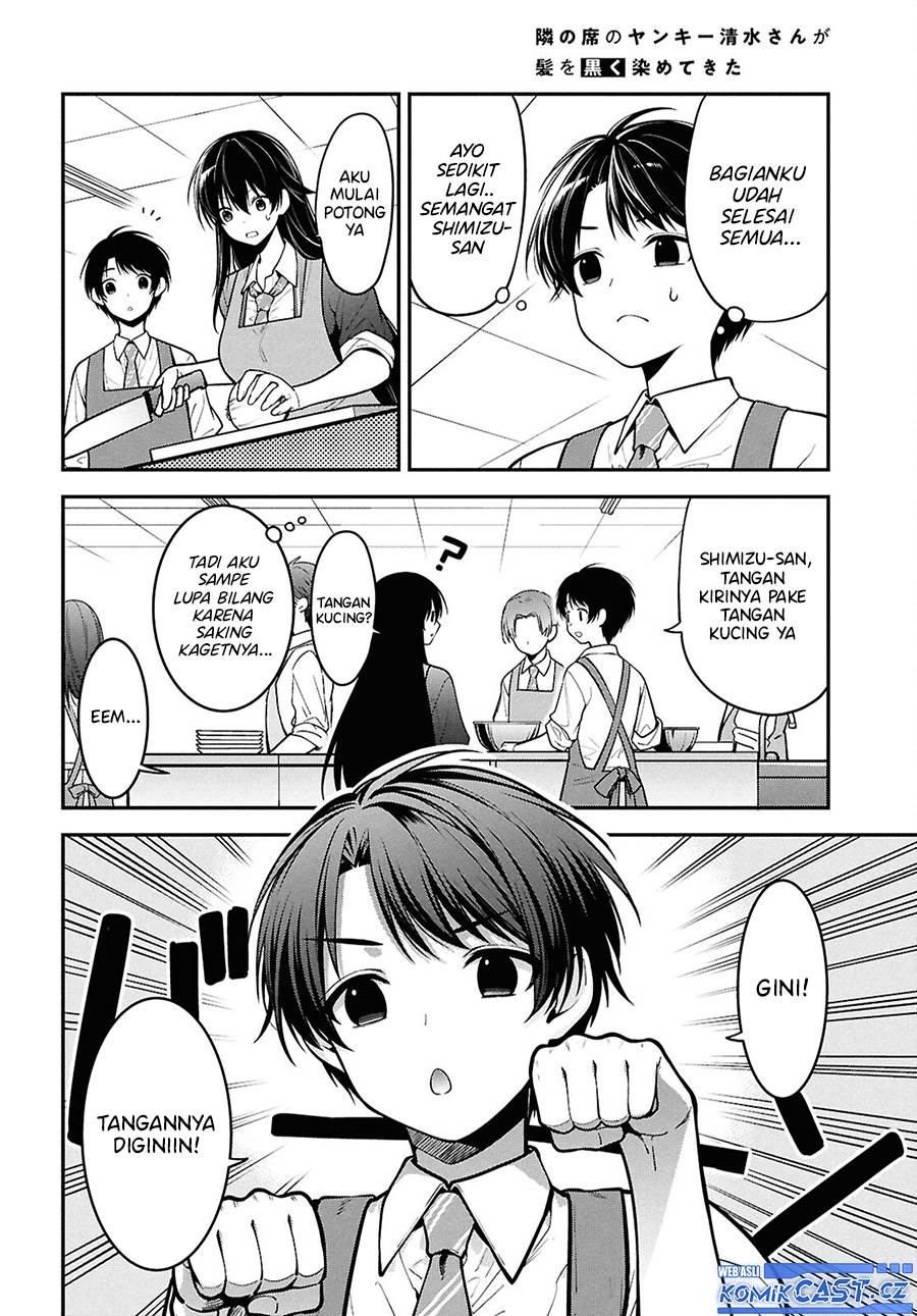 Tonari no Seki no Yankee Shimizu-san ga Kami o Kuroku Sometekita Chap 2 - Next Chap 3