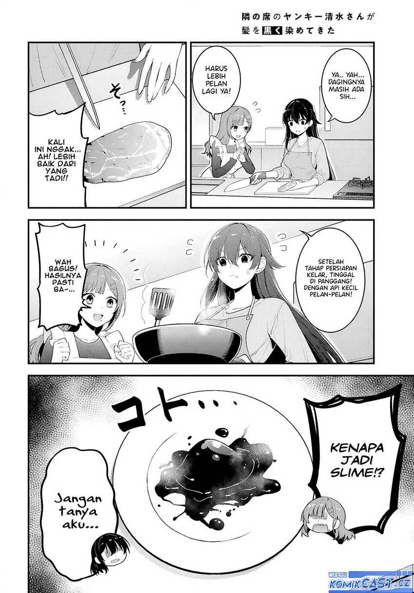 Tonari no Seki no Yankee Shimizu-san ga Kami o Kuroku Sometekita Chap 3 - Next Chap 4