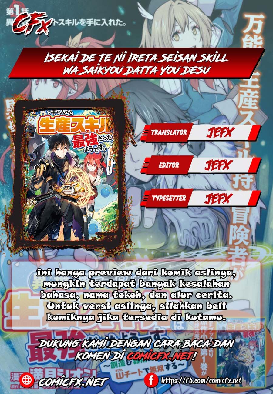 Isekai De Te Ni Ireta Seisan Skill Wa Saikyou Datta You Desu Chap 6.2 - Next Chap 7.2