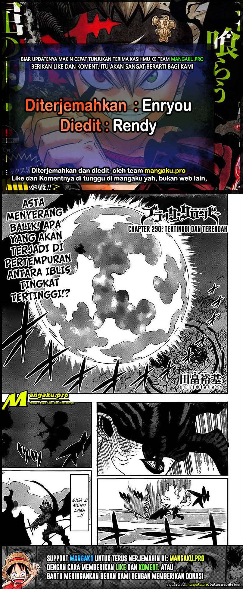Black Clover Chap 290 - Next Chap 291