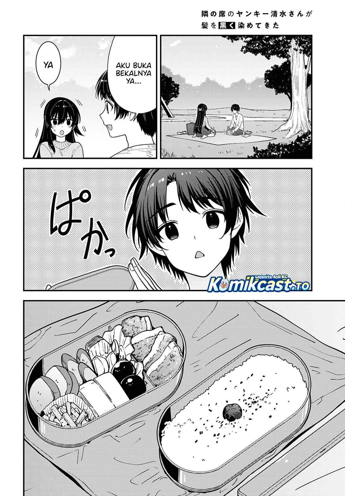 Tonari no Seki no Yankee Shimizu-san ga Kami o Kuroku Sometekita Chap 21 - Next Chap 22