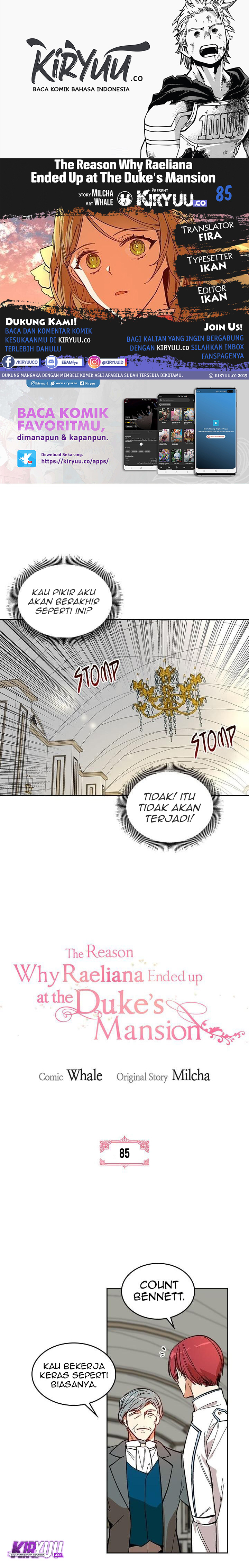 The Reason Why Raeliana Ended up at the Duke’s Mansion Chap 85 - Next Chap 86