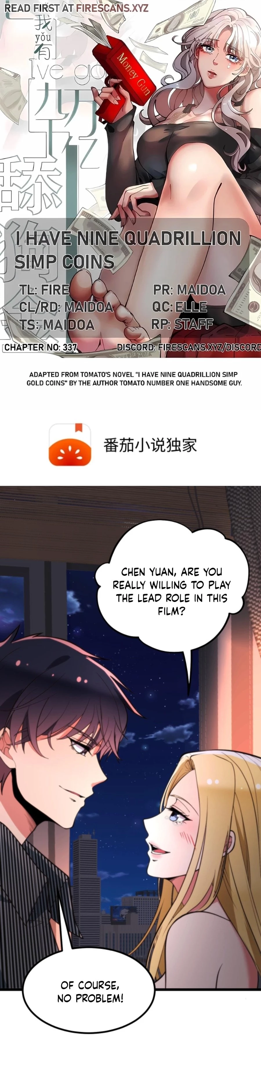 I Have Nine Quadrillion Simp Gold Coins Chap 343 - Next Chap 344