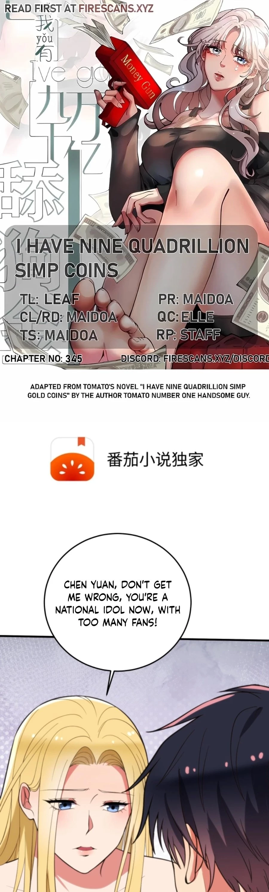 I Have Nine Quadrillion Simp Gold Coins Chap 344 - Next Chap 345