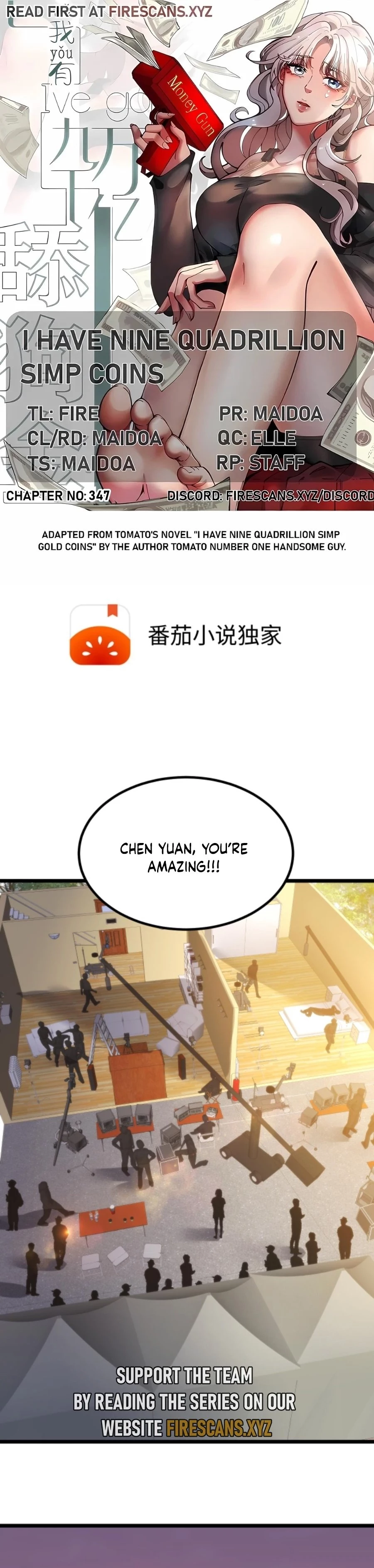 I Have Nine Quadrillion Simp Gold Coins Chap 347 - Next Chap 348