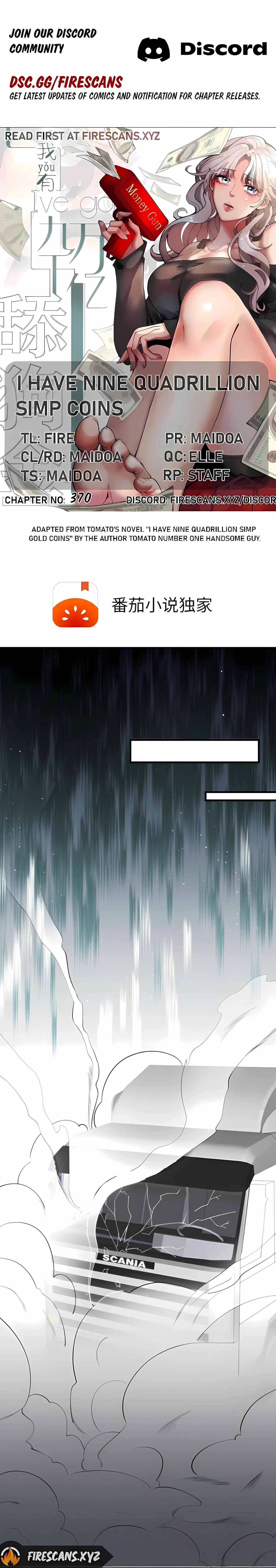 I Have Nine Quadrillion Simp Gold Coins Chap 371 - Next Chap 372