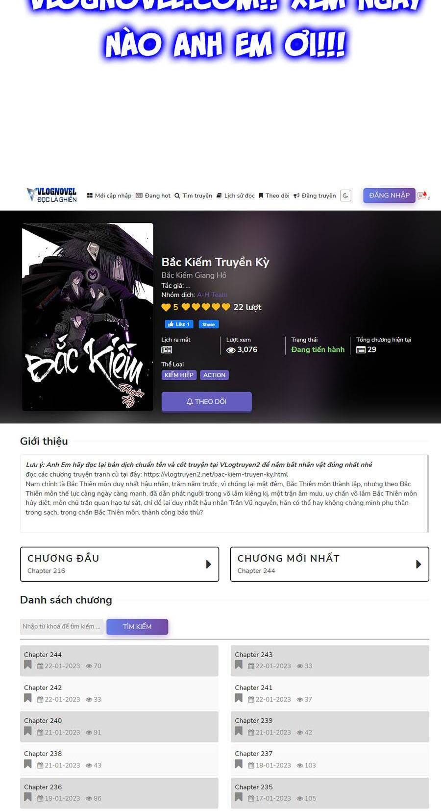 Bắc Kiếm Giang Hồ Chap 156 - Next Chap 157