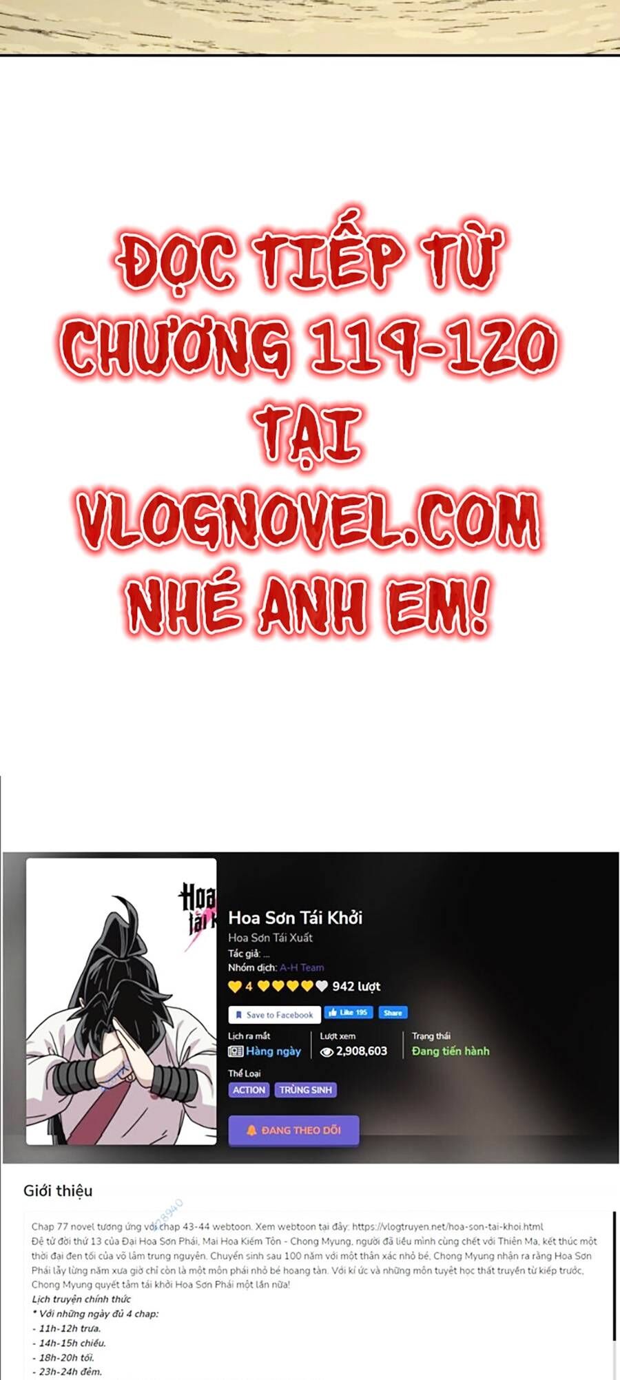 Hoa Sơn Tái Khởi Chap 73 - Next Chap 74