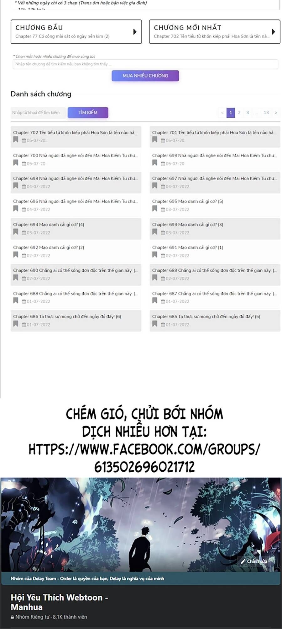 Hoa Sơn Tái Khởi Chap 73 - Next Chap 74