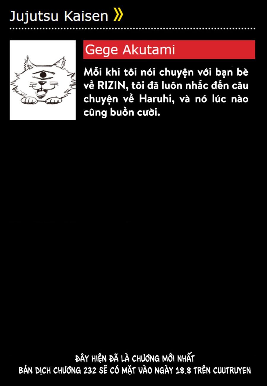 Chú Thuật Hồi Chiến Chap 231 - Next Chap 232