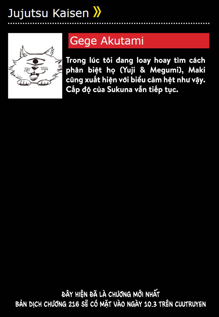 Chú Thuật Hồi Chiến Chap 215 - Next Chap 216