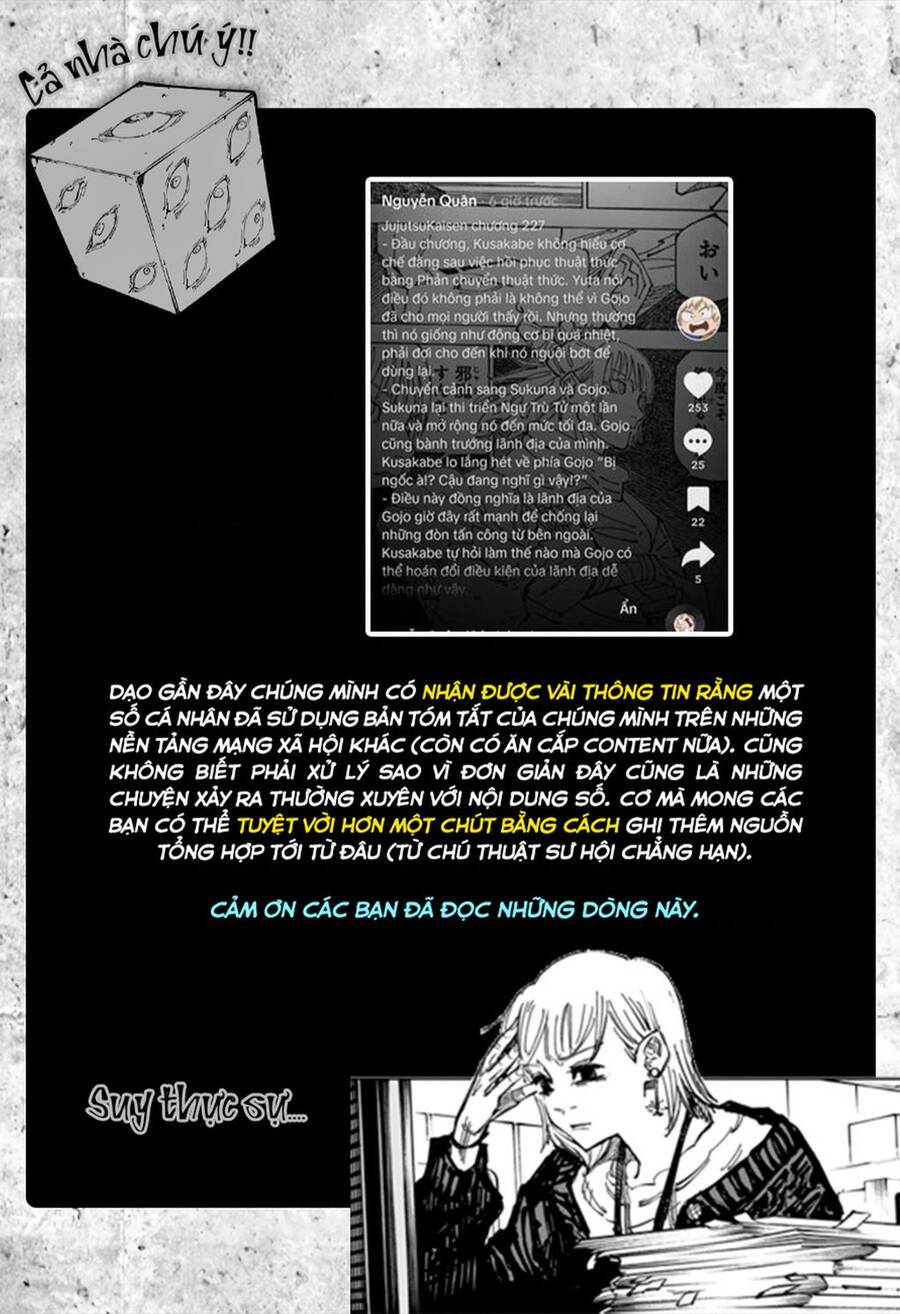 Chú Thuật Hồi Chiến Chap 227 - Next Chap 228