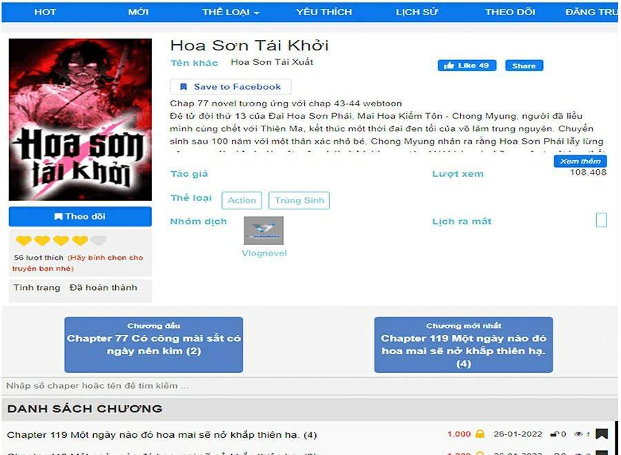 Hoa Sơn Tái Khởi Chap 49 - Next Chap 50