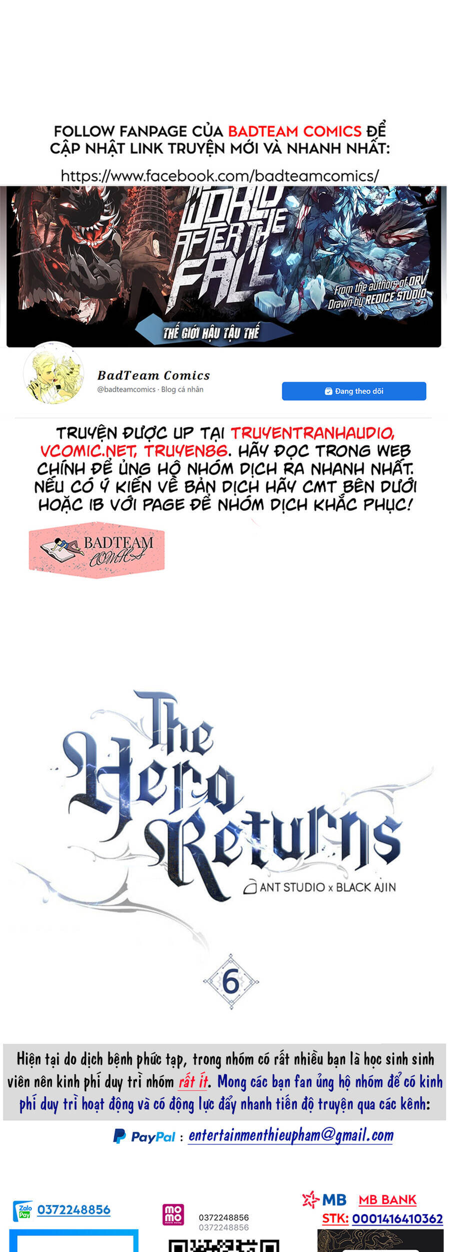 Anh Hùng Trở Về Chap 6 - Next Chap 7