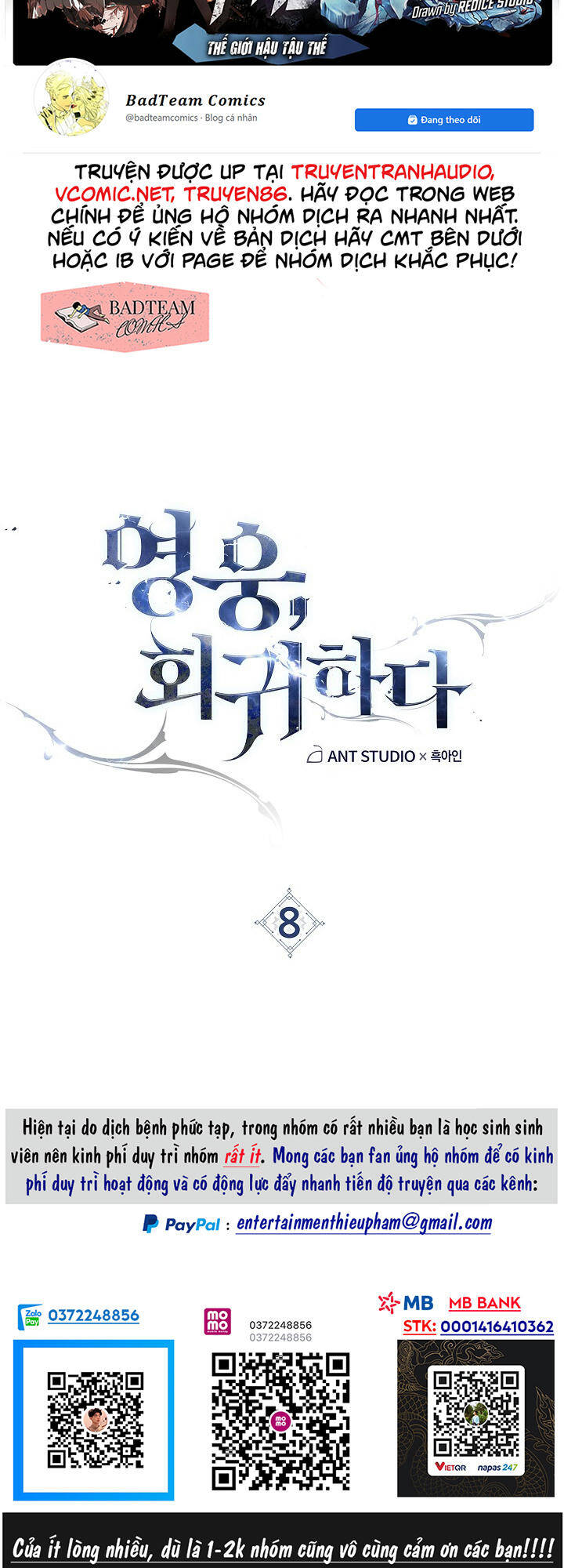 Anh Hùng Trở Về Chap 8 - Next Chap 9