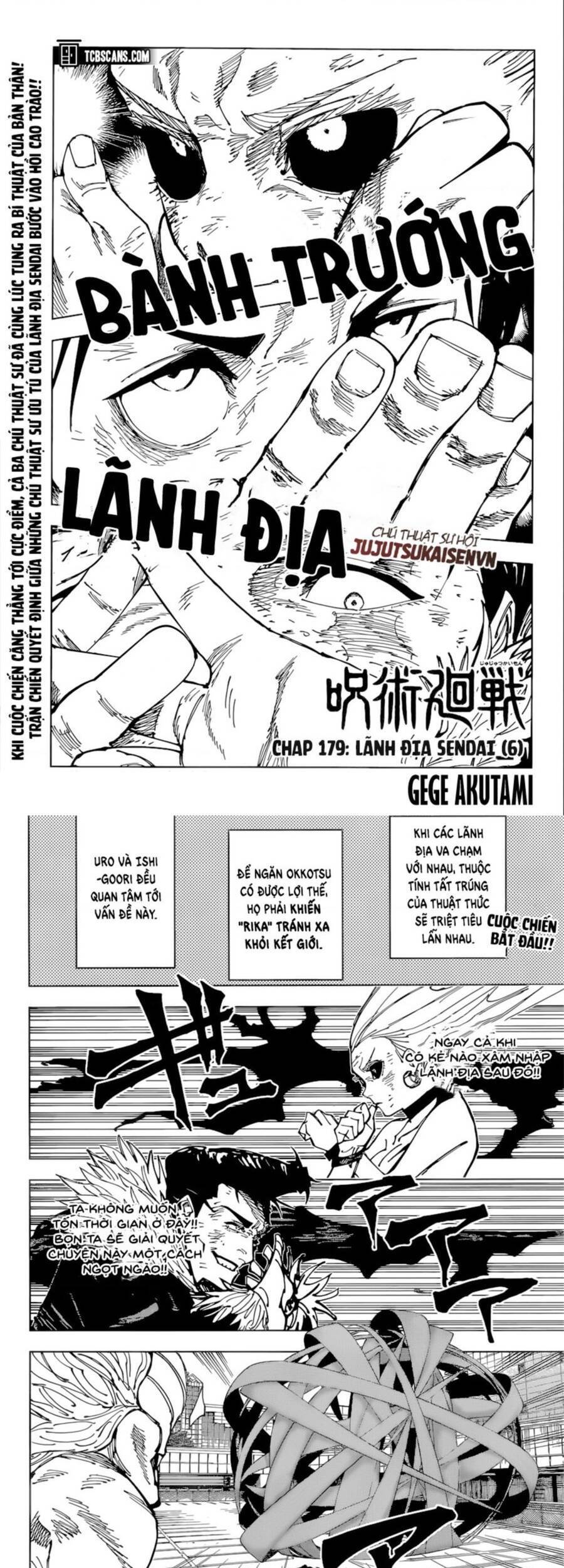 Chú Thuật Hồi Chiến Chap 179 - Next Chap 180