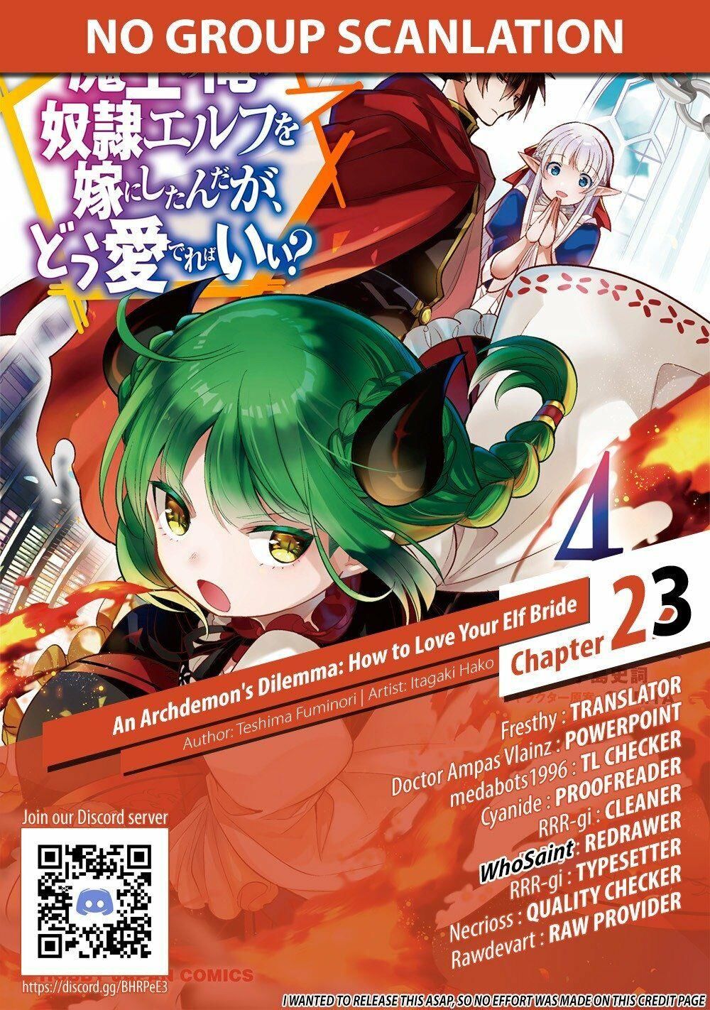 Maou No Ore Ga Dorei Elf Wo Yome Ni Shitanda Ga, Dou Medereba Ii? Chap 23 - Next Chap 24