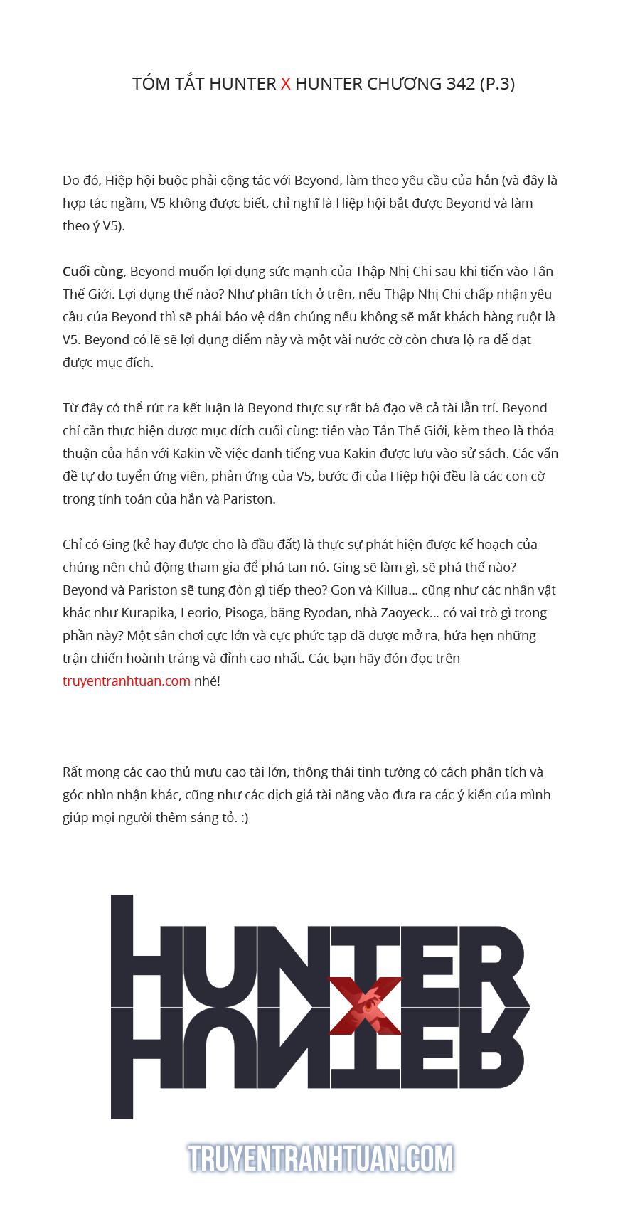 Hunter x Hunter Chap 343 - Next Chap 344