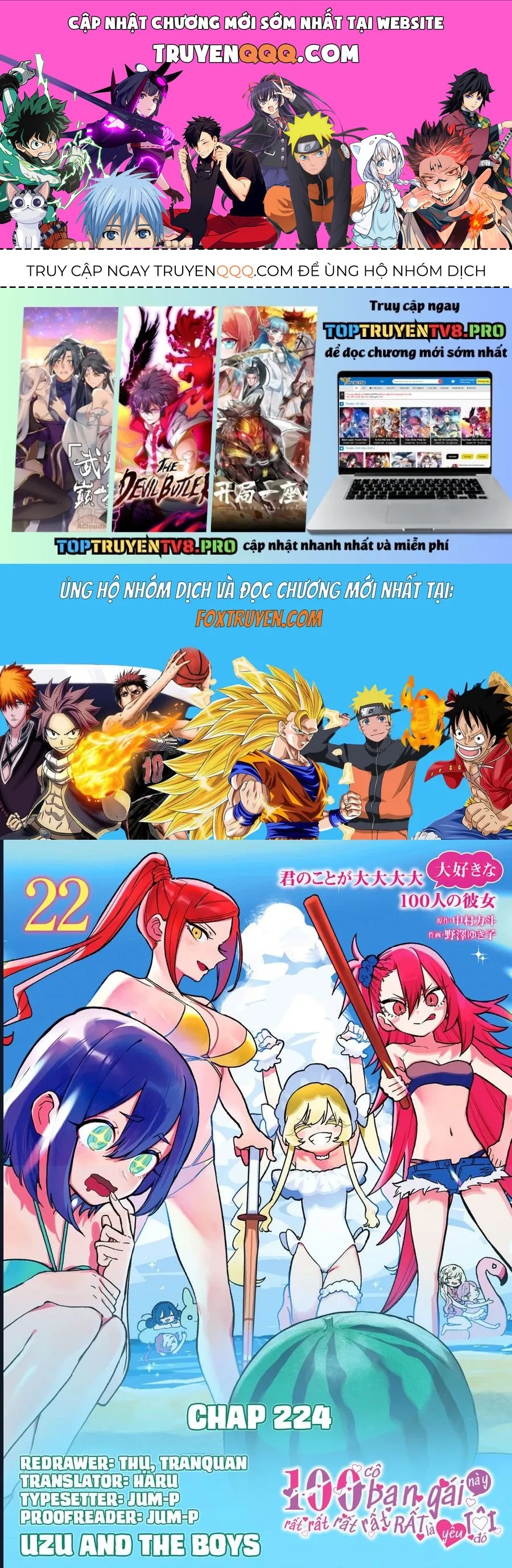 100 Cô Bạn Gái Chap 224 - Next Chap 225