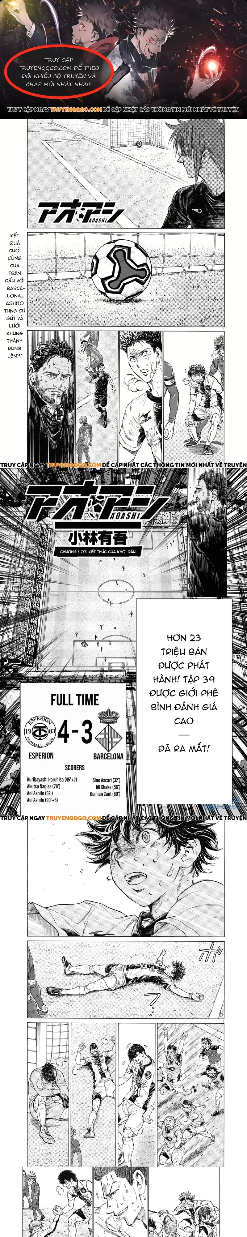 Thiên Tài Bóng Đá Ashito Chap 407 - Next Chap 408