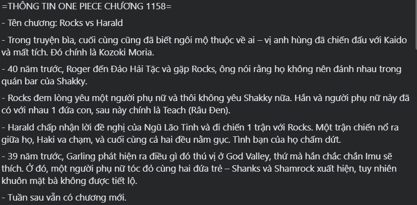 One Piece Chap 1158 - Next Chap 1159