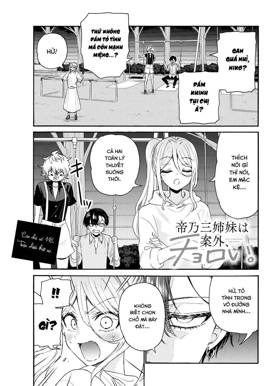 Ba Chị Em Nhà Mikadono Dễ Đối Phó Thật Đấy Chap 118 - Next Chap 119