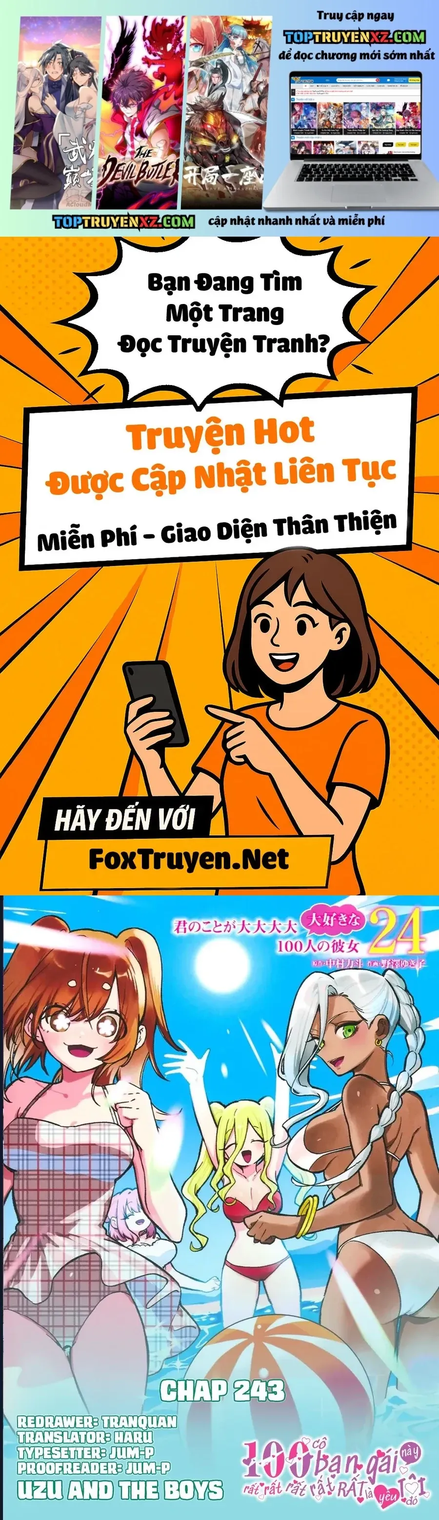 100 Cô Bạn Gái Chap 243 - Next Chap 244