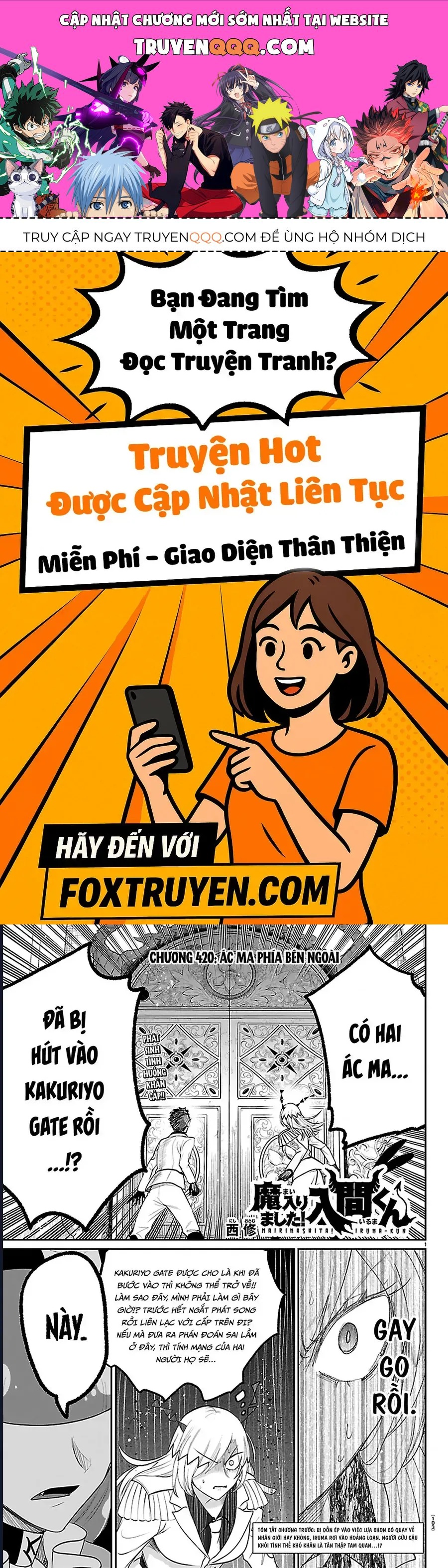 Chào Mừng Cậu Đến Trường Iruma-Kun Chap 420 - Next Chap 421