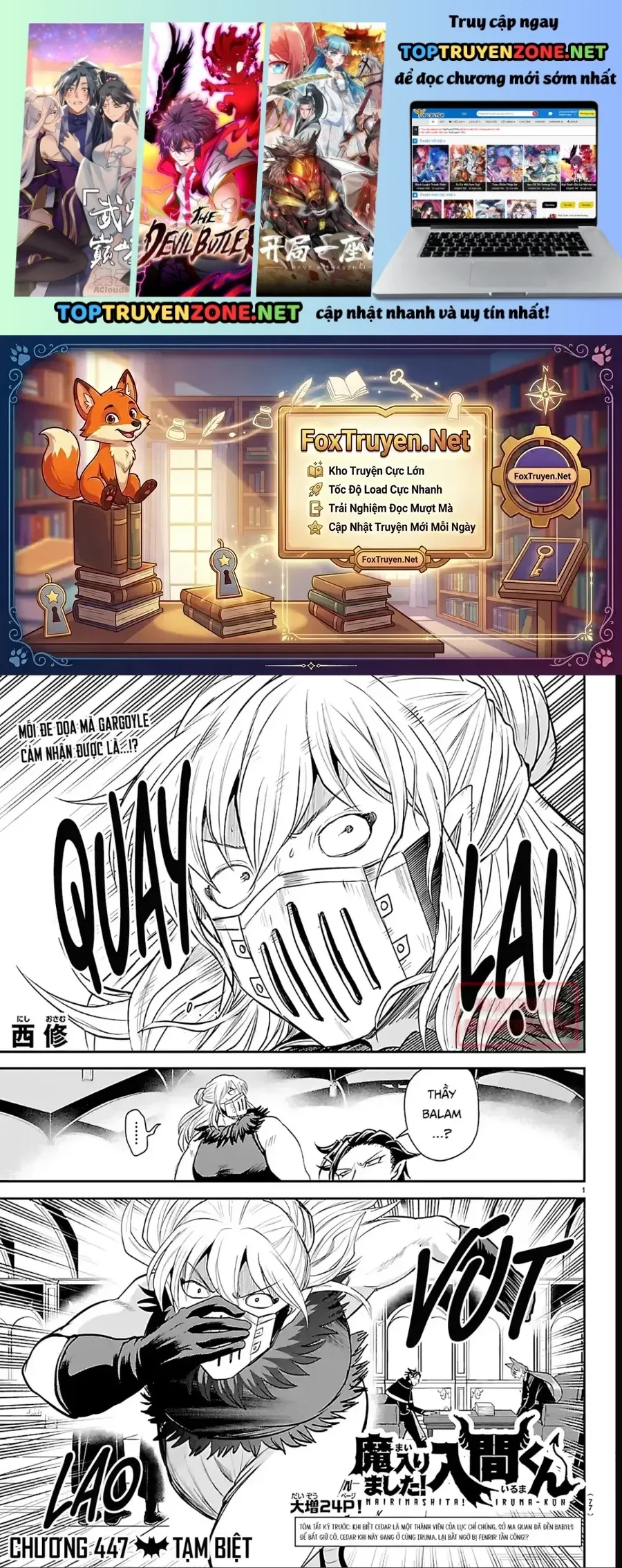 Chào Mừng Cậu Đến Trường Iruma-Kun Chap 447 - Next Chap 448